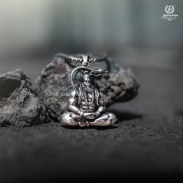 Meditation Hanuman Pendant with Chain