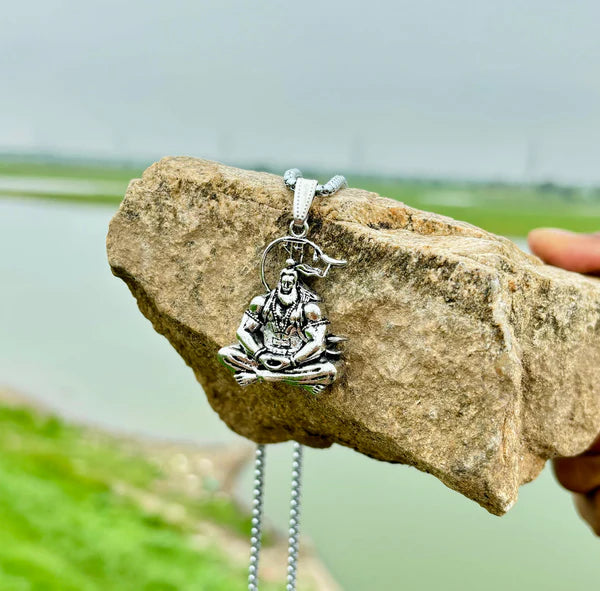 Meditation Hanuman Pendant with Chain