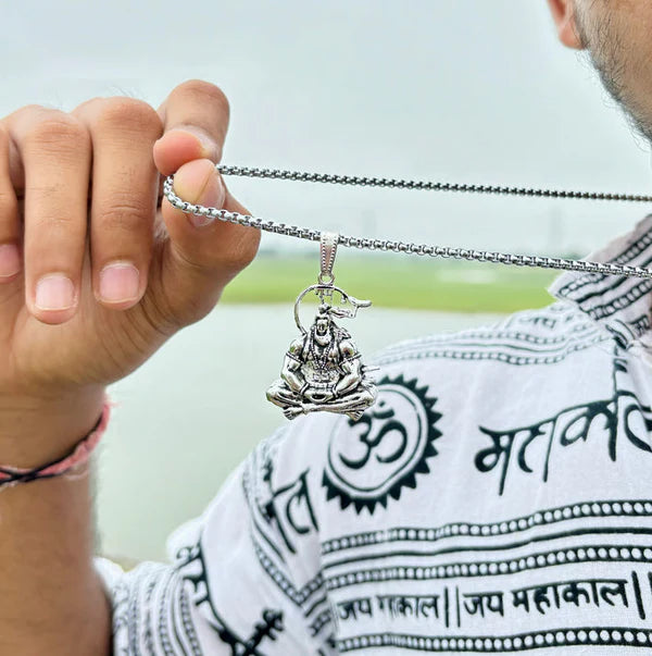 Meditation Hanuman Pendant with Chain