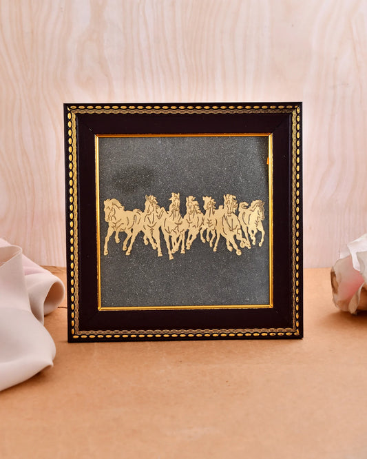 7 Horses Raw Pyrite Frame