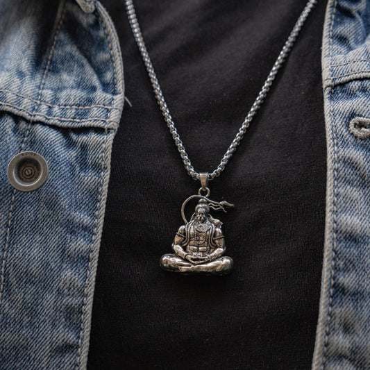 Meditation Hanuman Pendant with Chain