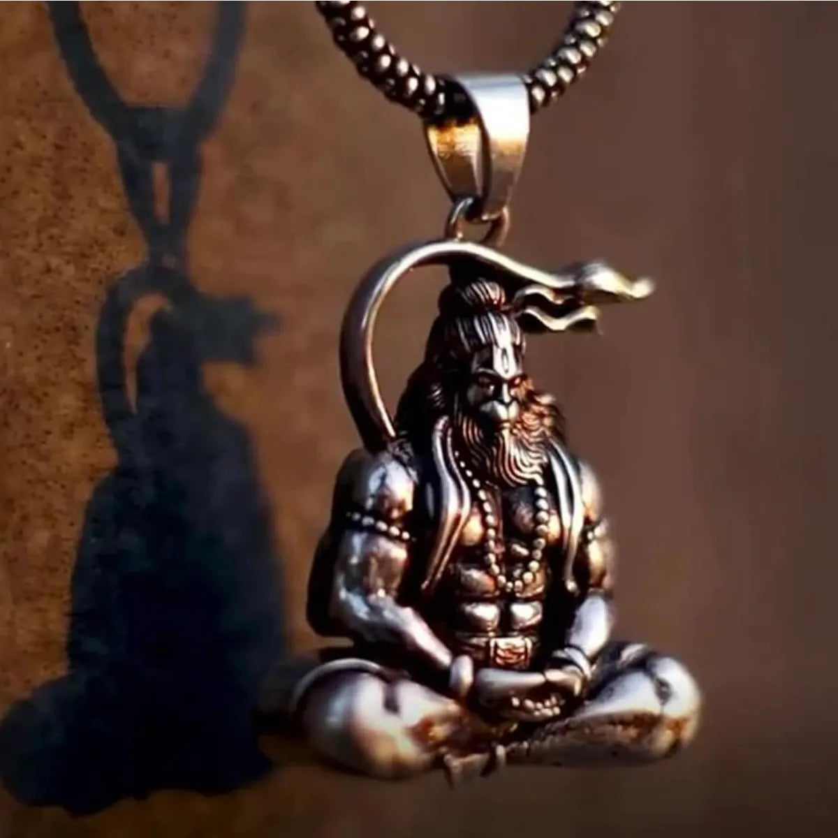 Meditation Hanuman Pendant with Chain