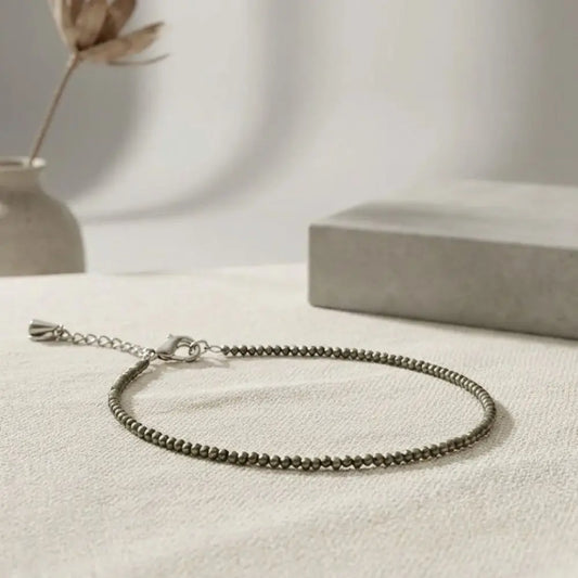Raw Pyrite Anklet