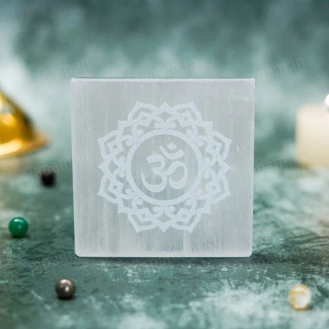 Raw Selenite Charging Plate